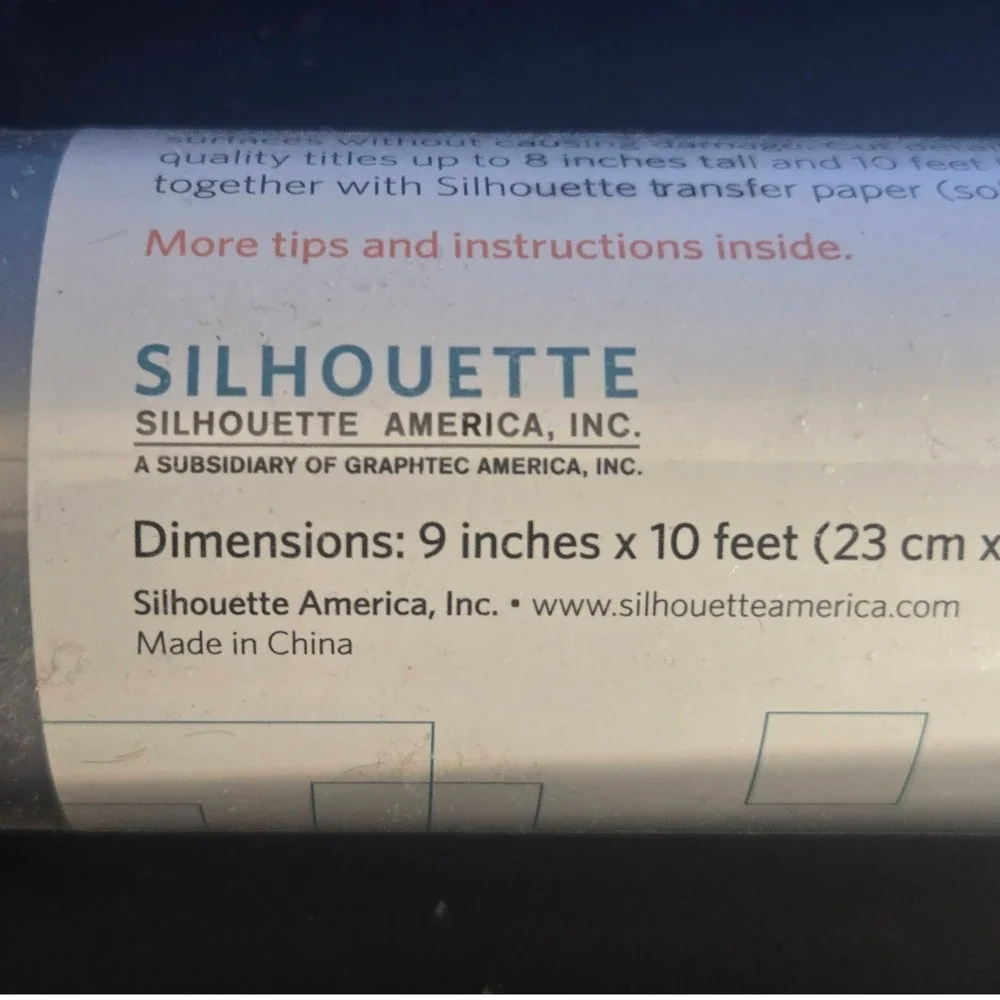 Silhouette Adhesive Vinyl 2 Rolls 9in x 10ft Baby Pink‎ Silver New Craft Supply